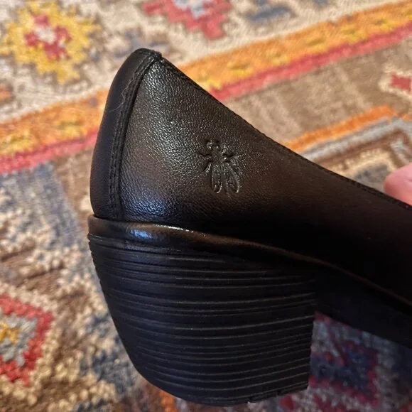 FLY London black slip on heels, EU size 41 - Picture 4 of 7